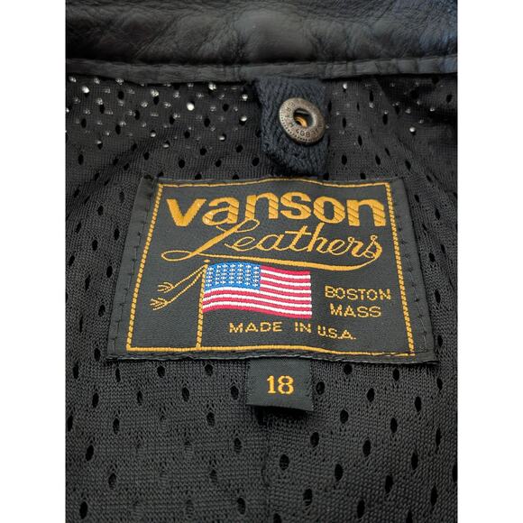 Women's Vanson Leather Jacket MK2 proPERF CSRV Sportrider Perforated Size 18 XXL - Picture 4 of 11